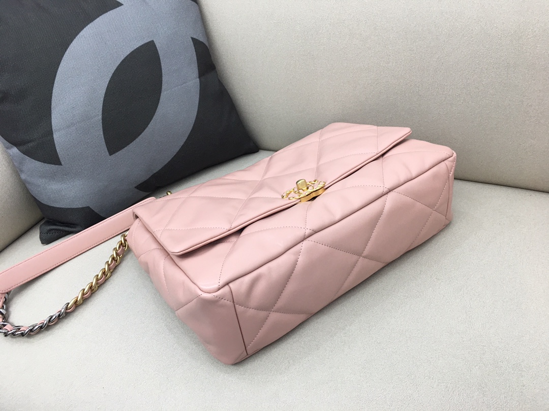 Lambskin 19 Maxi Handbag Flap Bag AS1162 Pink